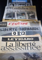 - Charlie Hebdo-ciblé par un attentat anti-blasphème et anti liberté de pensée -12 morts-4 blessés et 3 suspects repérés-02