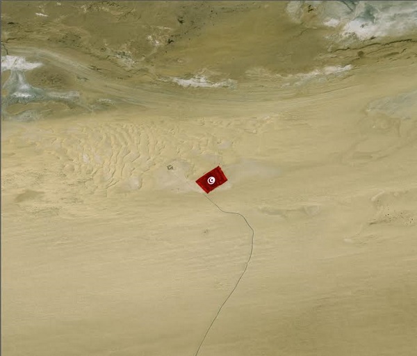 Le déploiement du plus grand drapeau du monde en Tunisie-observé par le satellite Pléiades-600