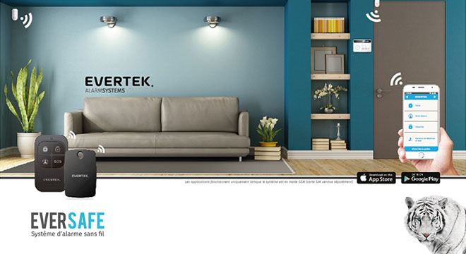 Eversafe, le nouveau système d’alarme sans fil d’Evertek