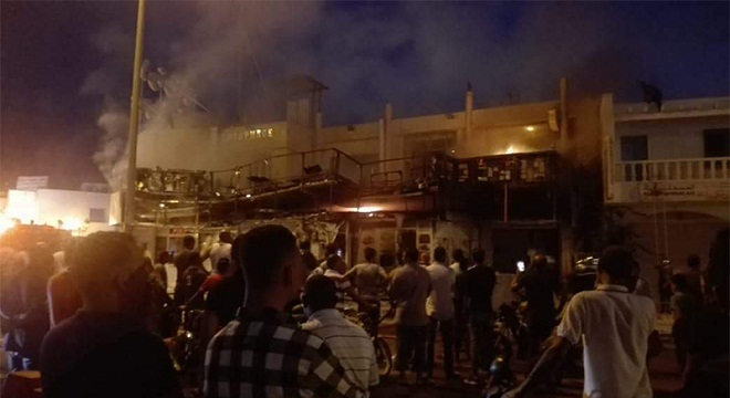Djerba : incendie dans un restaurant et un café à Midoun