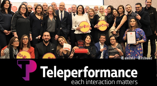 Teleperformance Tunisie élue « Meilleur Employeur en Tunisie 2019 » pour la seconde année consécutive