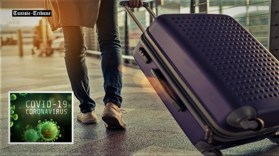 Traveler with suitcase in airport concept.Young girl walking with carrying luggage and passenger for tour travel booking ticket flight at international vacation time in holiday rest and relaxation.
