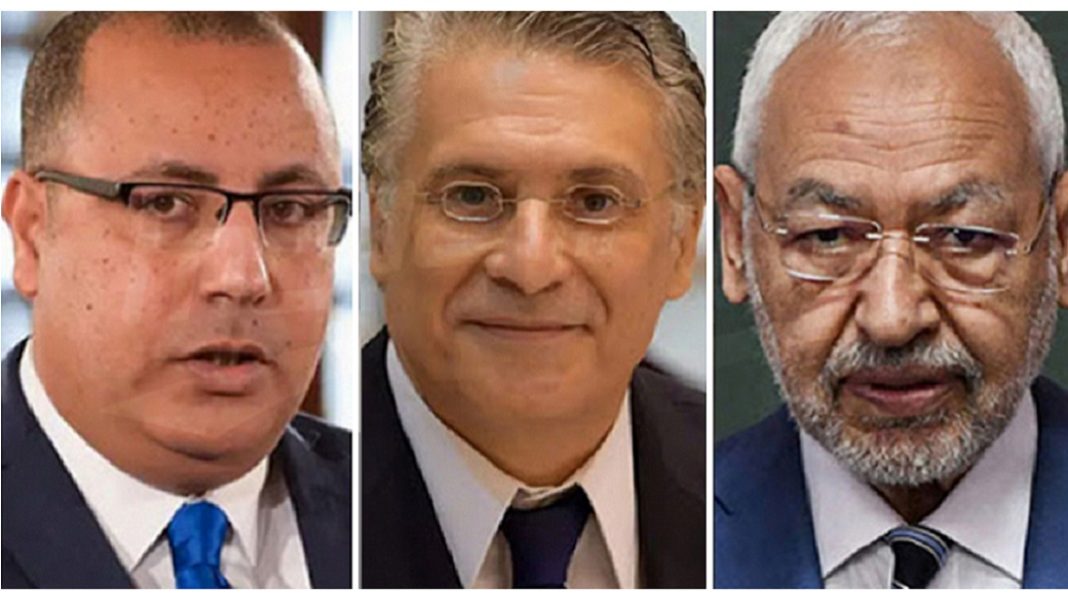 Rencontre -Ghannouchi-Mechichi-Karoui