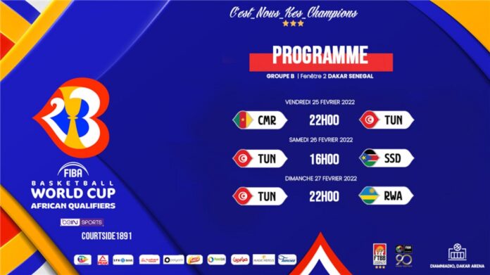C-Monde 2023-Basketball (Qualifs de Dakar) : la Tunisie bat le Cameroun et s’incline face au Soudan du Sud
