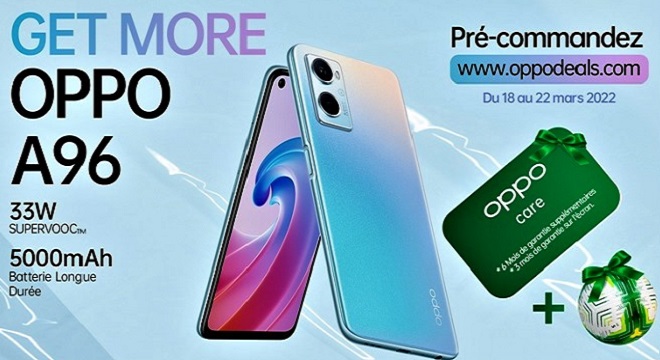 Get more avec le nouveau OPPO A96, le smartphone pratique qui dure