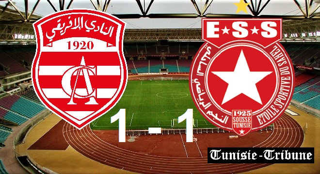 Ligue 1 (9e journée) : Club Africain – Étoile Sportive du Sahel (1-1)… (Classement Poule B)
