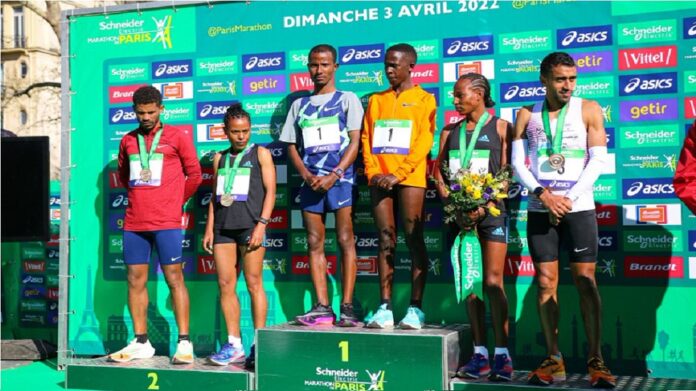 45e Marathon de Paris : victoires de l’Éthiopien Deso Gelmisa et de la Kényane Judith Jeptum
