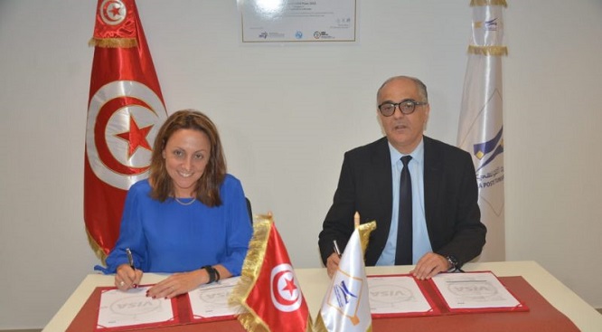 La Poste tunisienne et Visa international signent une convention de partenariat pour développer des services monétiques innovants
