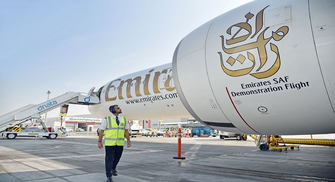 Emirates finalise les premiers essais de ses moteurs au sol avec du carburant aéronautique 100% durable