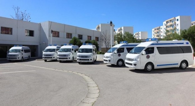 La Tunisie réceptionne un don chinois de six ambulances
