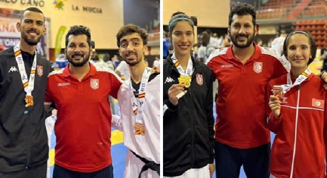 Taekwondo (Open d’Espagne) : 2 médailles d’or et 2 de Bronze pour la Tunisie… + meilleure Arbitre