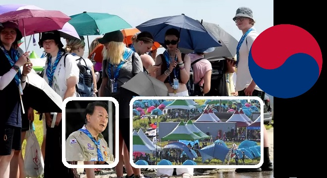 En Corée du Sud, une grande fête mondiale vire au cauchemar… La forte chaleur de cet été a déjà mis ko 600 participants victimes de coups de chaleur