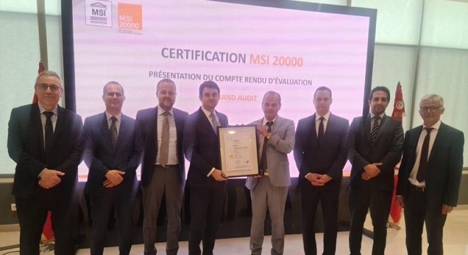 Cinquième certificat MSI 20000 relatif aux standards internationaux de qualité financière émis en faveur de la BIAT
