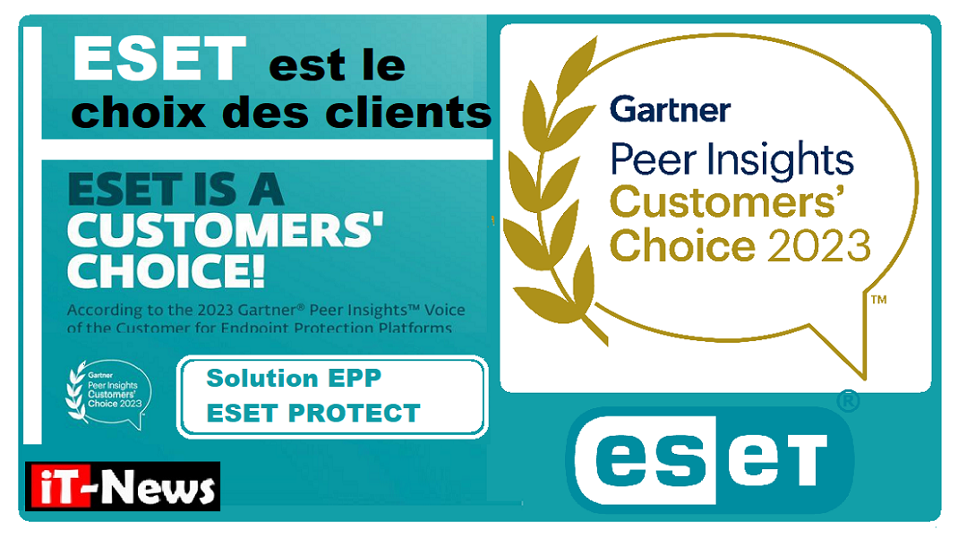 ESET obtient la distinction Customers’ Choice 2023 du Gartner® Peer