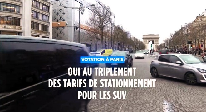 - oui au triplement des tarifs de stationnement à Paris - pour les SUV