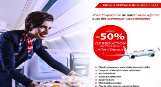 Tunisair - Offre spéciale classe affaires