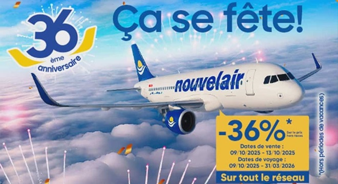 nouvelair-celebre-son-36eme-anniversaire-et-remercie-ses-passagers-avec-une-offre-exceptionnelle-de-36-de-reduction-sur-tout-le-reseau
