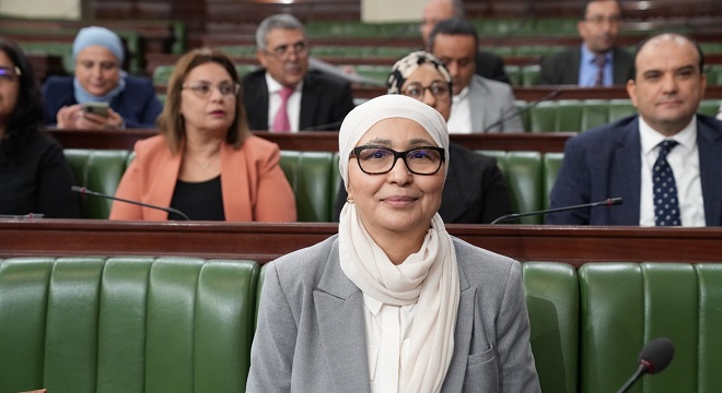 La ministre de la Famille, de la Femme, de l’Enfance et des Personnes âgées, Asma Jabri,