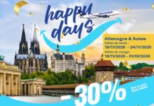 Les « Happy Days » de Nouvelair accordent 30 % de réductions sur les destinations de l’Allemagne et la Suisse
