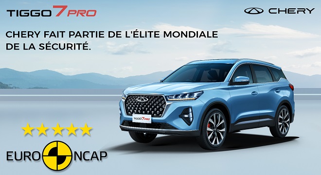 Euro NCAP 5 étoiles : Chery confirme l’excellence en matière de sécurité de son SUV TIGGO 7