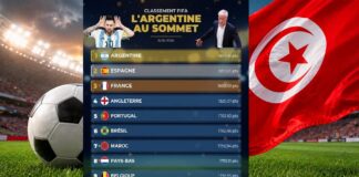 Classement FIFA (Juin 2026) : L’Argentine indétrônable, Le Maroc s’envole (7e), La Tunisie recule (au 46e rang) après ses revers amicaux