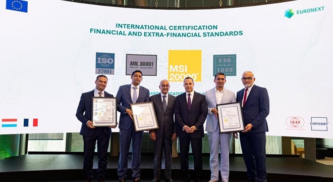 Le Groupe Zouari reçoit la certification internationale MSI 20000 à Euronext Paris