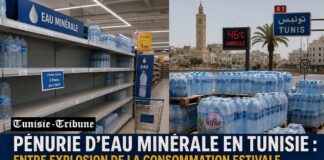 Pénurie d’eau minérale en Tunisie : Entre pic de canicule, défis logistiques et traque des spéculateurs