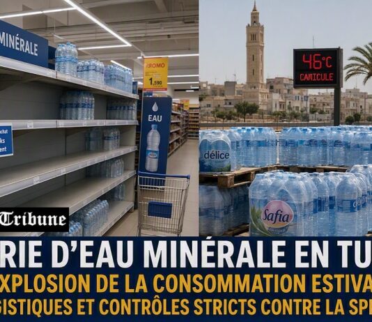 Pénurie d’eau minérale en Tunisie : Entre pic de canicule, défis logistiques et traque des spéculateurs