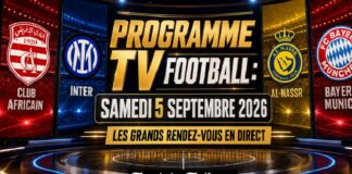 FOOT : Retransmissions TV des chocs et derbys d’Europe du Samedi 5 Sept 2026… Le Club Africain en Ligue des Champions CAF