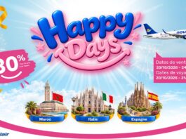 Aérien : Nouvelair réactive sa promo « Happy Days » avec (-30%) vers l’Espagne, l’Italie et le Maroc