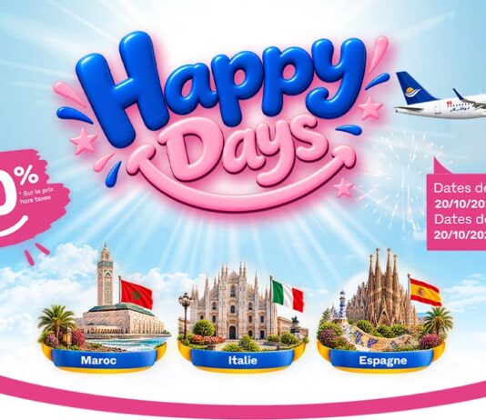 Aérien : Nouvelair réactive sa promo « Happy Days » avec -30% vers l’Espagne, l’Italie et le Maroc